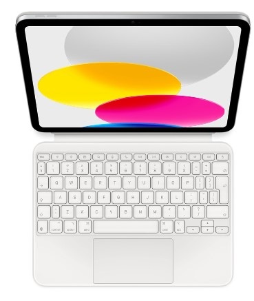Puzdro s klávesnicou na tablet Apple Magic Keyboard Folio pre iPad (11" 2025) - IE biele