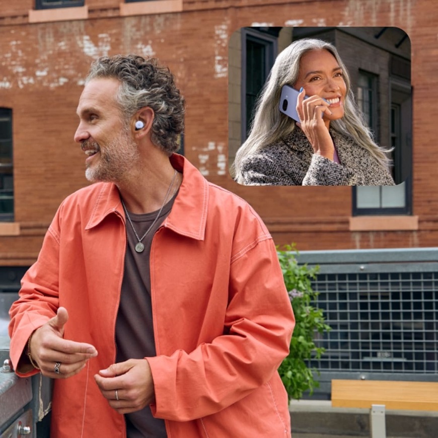 Slúchadlá Google Pixel Buds 2a Iris biela/fialová Google Pixel Buds 2a Iris, biela/fialová