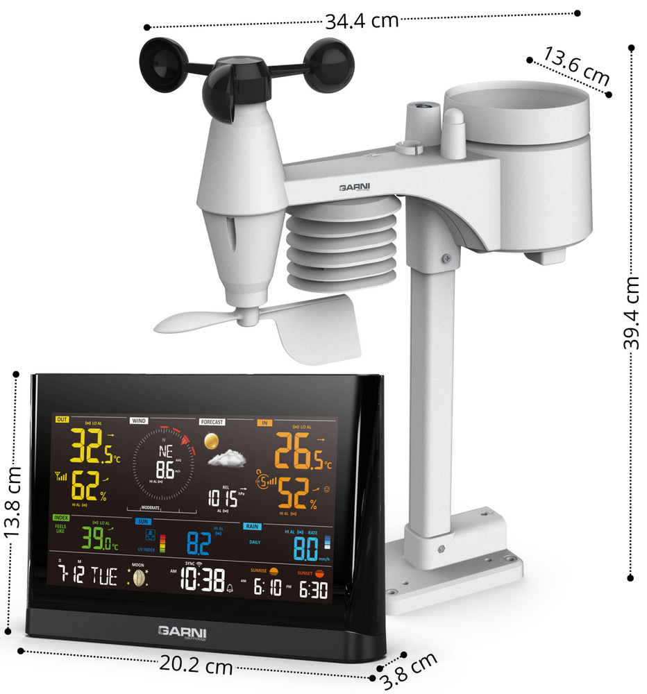 Meteorologická stanica GARNI 1025 Arcus 2GEN čierna