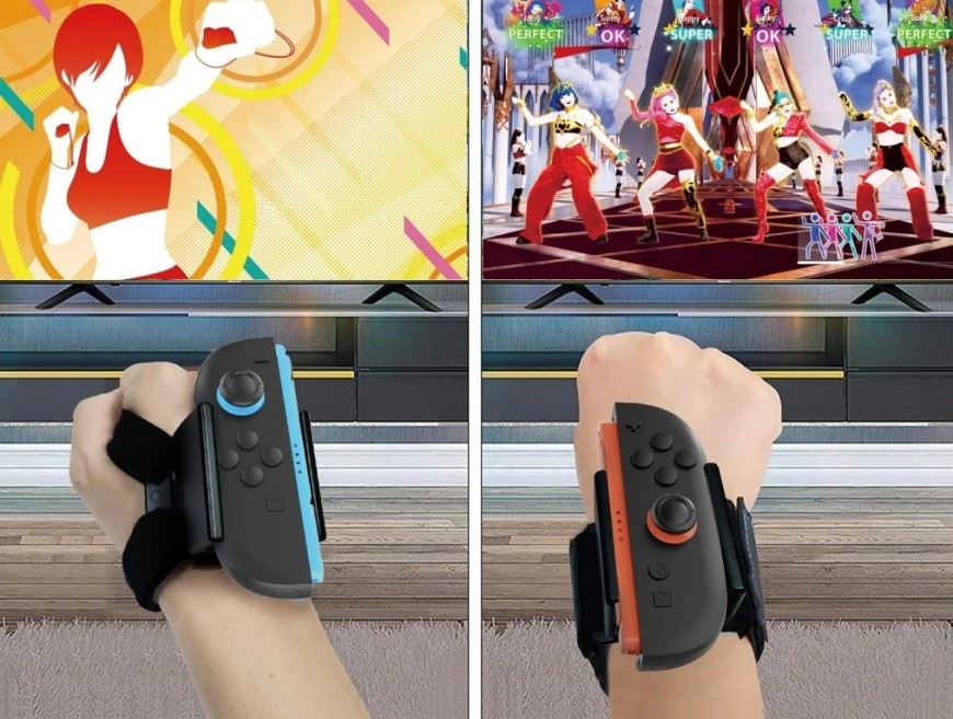 Ukážka možností herného využitia so športovou páskou iPega SW2136 pre Nintendo Switch 1 a 2″ width=