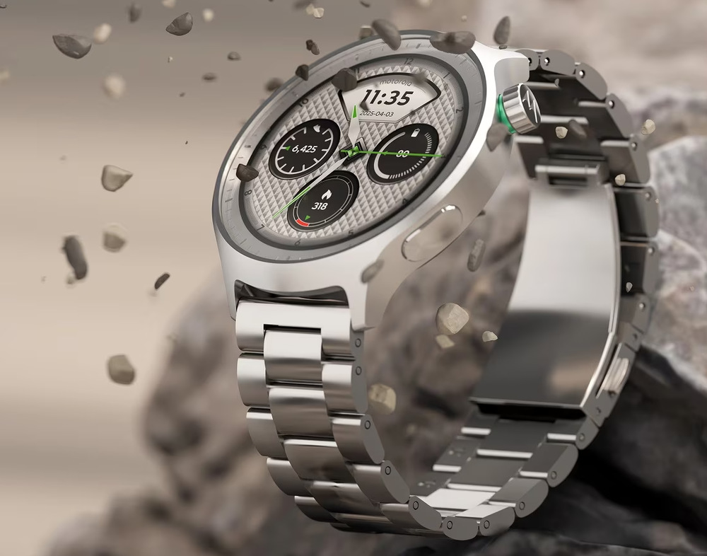 Inteligentné hodinky Motorola Moto Watch čierne Chytré hodinky Motorola Moto Watch s odolným sklom Corning Gorilla Glass 3″ width=