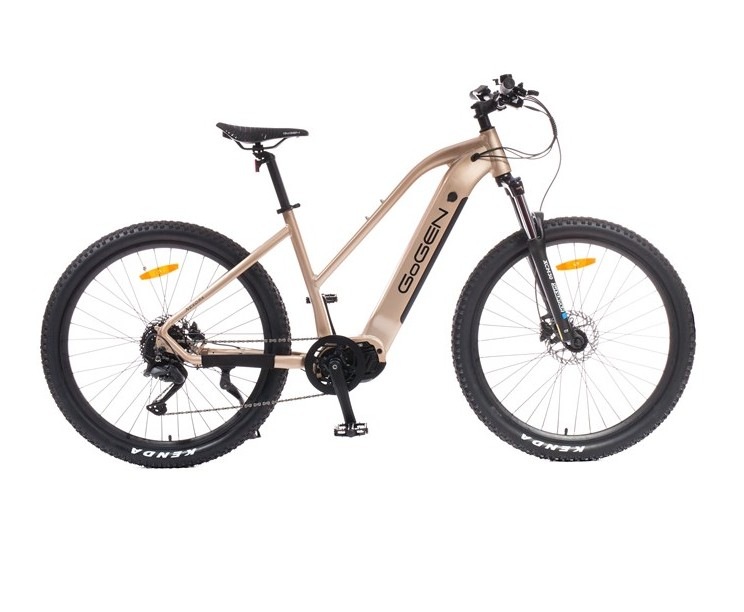 Elektrobicykel GoGEN Nexora MX 27,5 "18" 2026, zlatá / čierna farba.