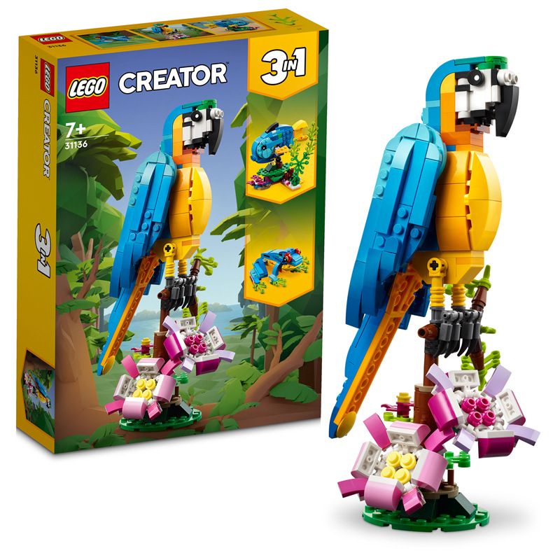 Stavebnica LEGO® Creator 3 v 1 31136 Exotický papagáj