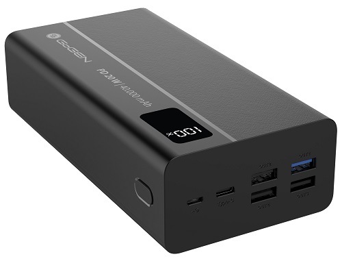 Powerbank GoGEN PB400001 40000 mAh, USB-C PD 20W čierny Powerbanka GoGEN GOGPB400001B, čierna