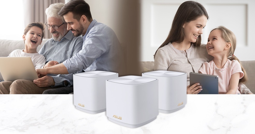 Kompletný Wi-Fi systém Asus ZenWiFi XD4 Plus (3-pack) biely ASUS ZenWiFi XD4 Plus