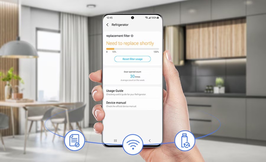Aplikácia SmartThings HomeCare na mobilnom telefóne