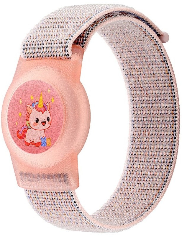 Náramok Mobile Origin na AirTag, Unicorn v ružovej farbe