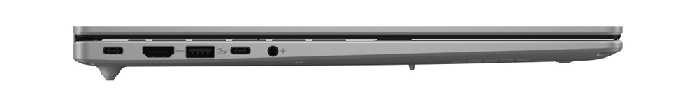 Notebook Asus Vivobook 16 čierny Zatvorený notebook Asus Vivobook 16 z profilu