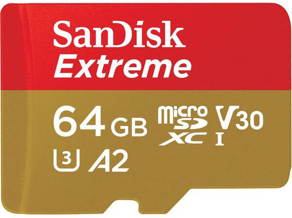 Pamäťová karta SANDISK Micro SDXC Extreme 64GB UHS-I U3 (170R/80W) + adaptér