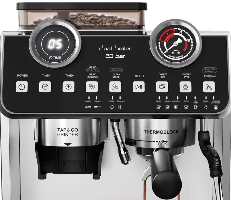 Pákový kávovar Rohnson R-98200 Dual Boiler 20 bar nerez Pákový kávovar Rohnson R-98200 Dual Boiler 20 bar nerez
