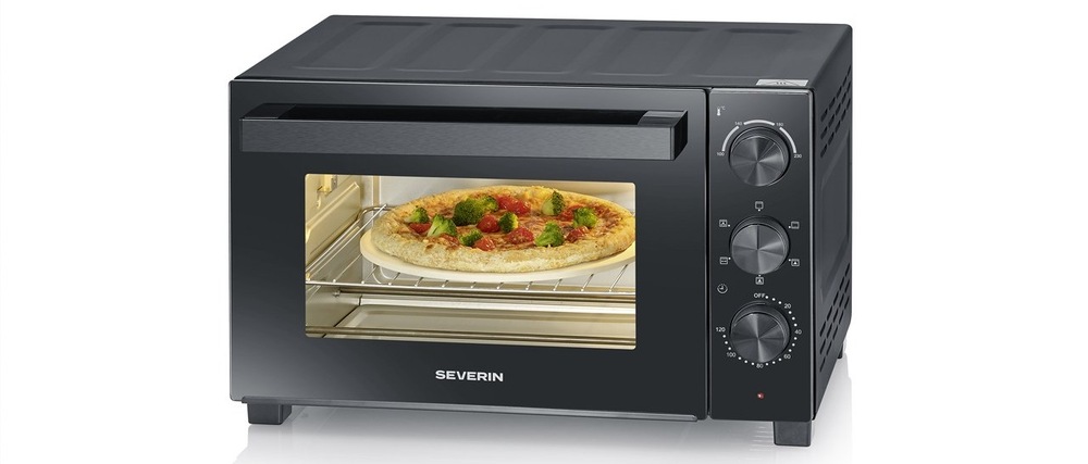 Mini rúra Severin TO 2075 čierna Mini rúra Severin TP 2075 pečiaca pizza