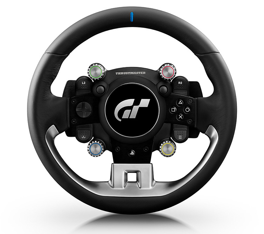 Volant Thrustmaster GT Wheel Add-on pro PC , PS5/4 čierny Čelný pohľad na GT veniec volantu s farebne označenými ovládačmi