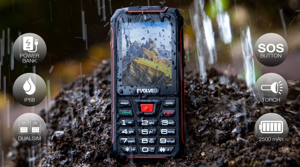 Mobilný telefón Evolveo StrongPhone W4 čierny/zelený
