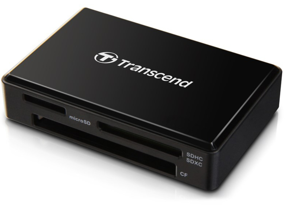 Čítačka pamäťových kariet Transcend RDF8, USB-A/SDHC, SDXC, microSDHC, microSDXC, CompactFlash čierna