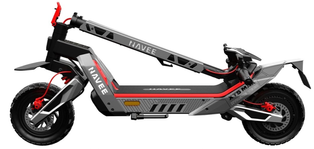 Elektrická kolobežka NAVEE XT5 Max sivá Elektrická kolobežka NAVEE XT5 Max bočný pohľad