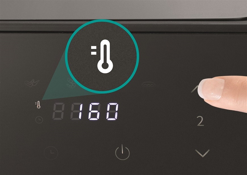 Teplovzdušná fritéza Hisense HAF-2900D, čierna, regulácia teploty