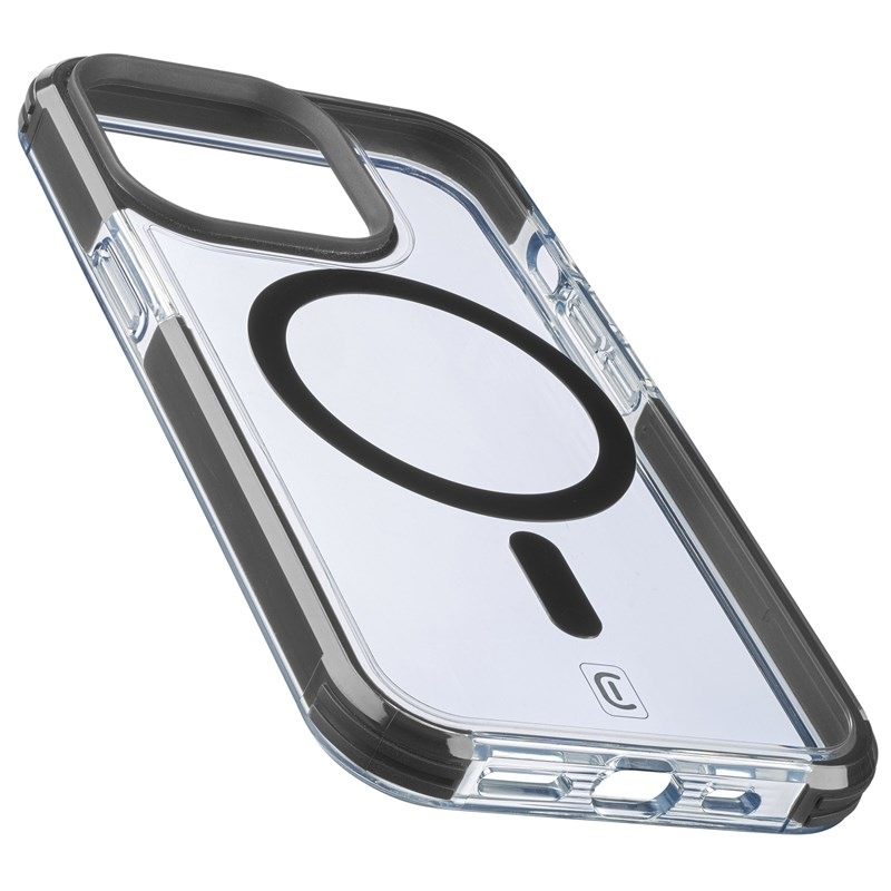 Kryt na mobil CellularLine Tetra Force Strong Guard Mag s podporou Magsafe na Apple iPhone 15 Pro čierny/priehľadný