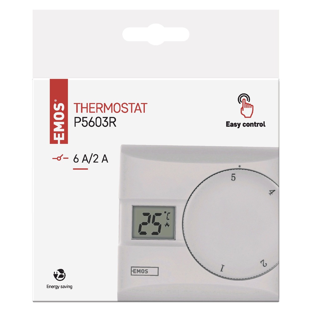 Termostat EMOS izbový, manuálny, drôtový, P5603R
