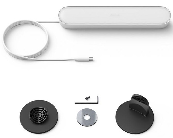 Stolové svietidlo Philips Hue Play White and Color Ambiance Extension pack biele