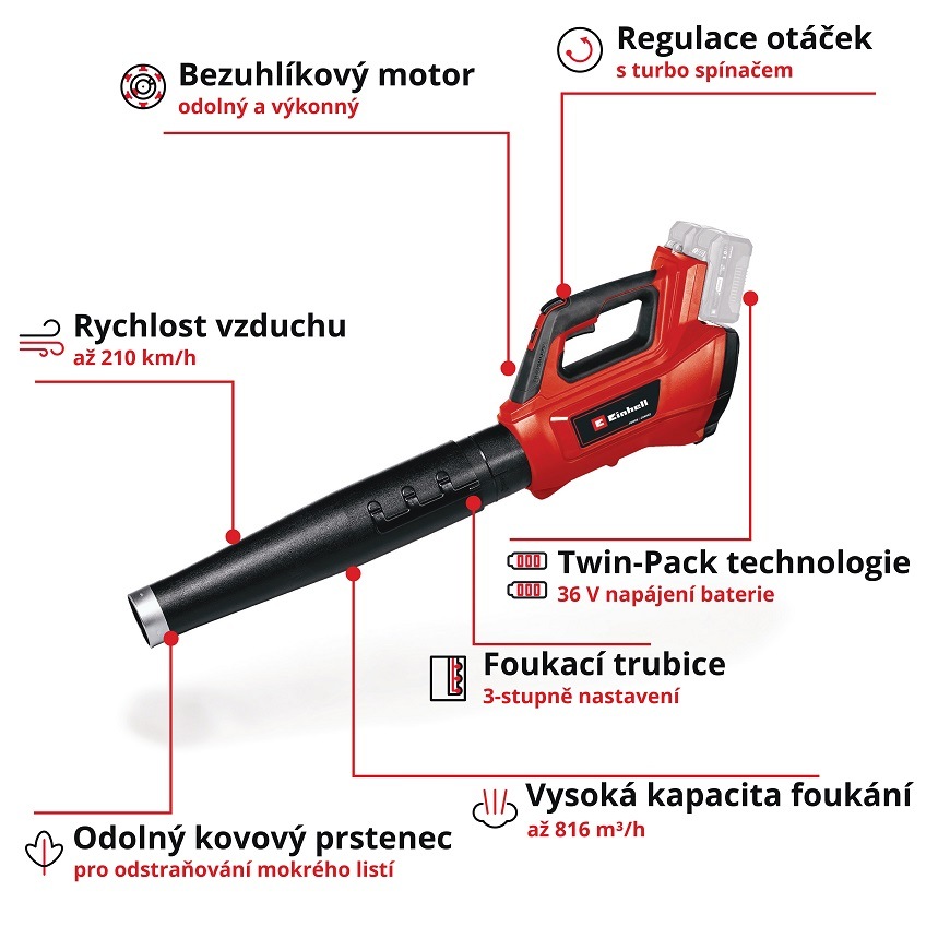 Fúkač lístia Einhell Professional GE-LB 36/210 Li E-Solo (bez batérie) 3433620 Fúkač lístia Einhell Professional GE-LB 36/210 Li E-Solo (bez batérie) 3433620
