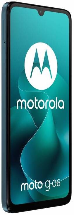 Motorola Moto G06 z bočného pohľadu, veľký 6,88″ displej s tenkými rámčekmi a kvapkovitým výrezom