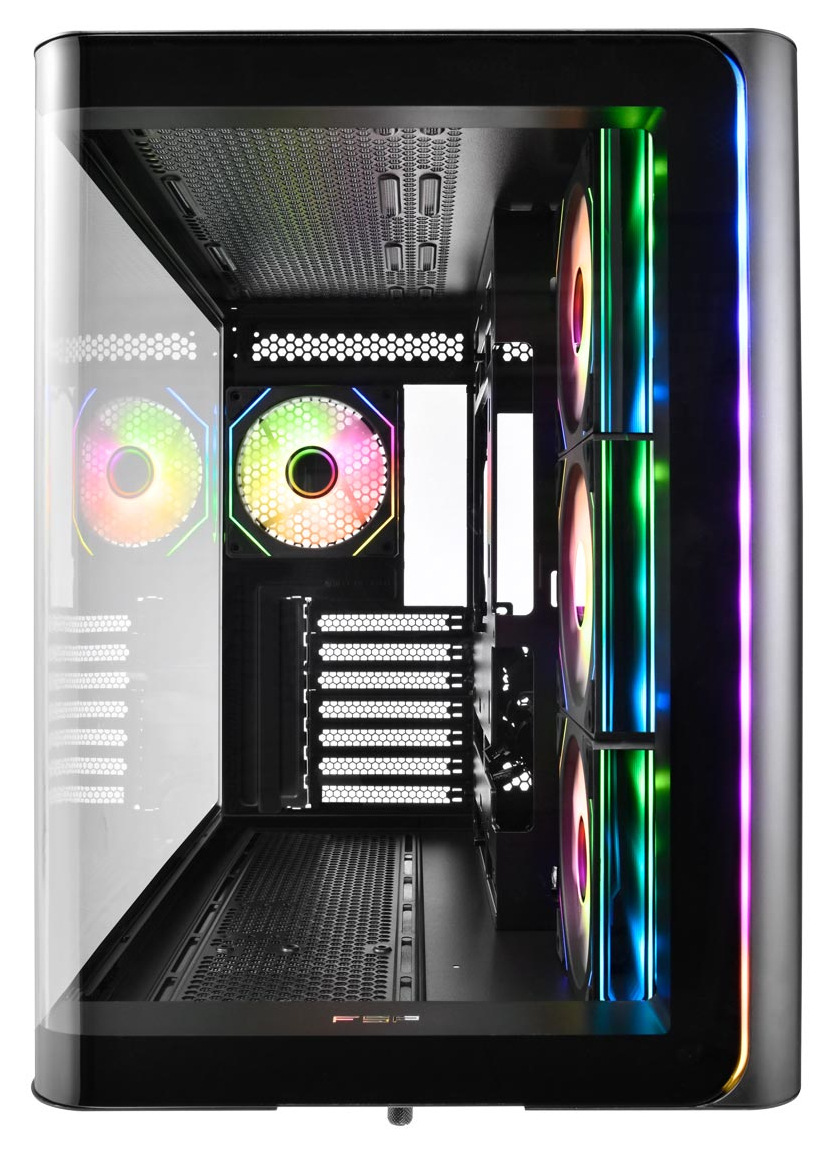 Case FSP M580-BA čierna PC skriňa Fortron M580-BA v detaile z bočnej strany