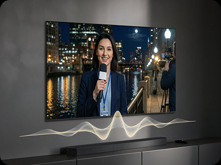 Televízia Samsung UE43M70H sledovanie správ večer