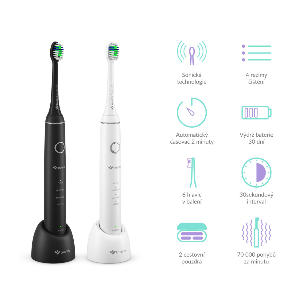 Zubná kefka TrueLife SonicBrush Compact Duo TrueLife SonicBrush Compact Duo, biela