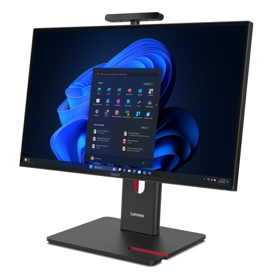 PC all in-one Lenovo ThinkCentre M90a Gen 6 čierny Počítač vám ponúka veľký 23,8-palcový monitor, ktorý prináša obraz plný detailov, ostrých kriviek a sýtych farieb