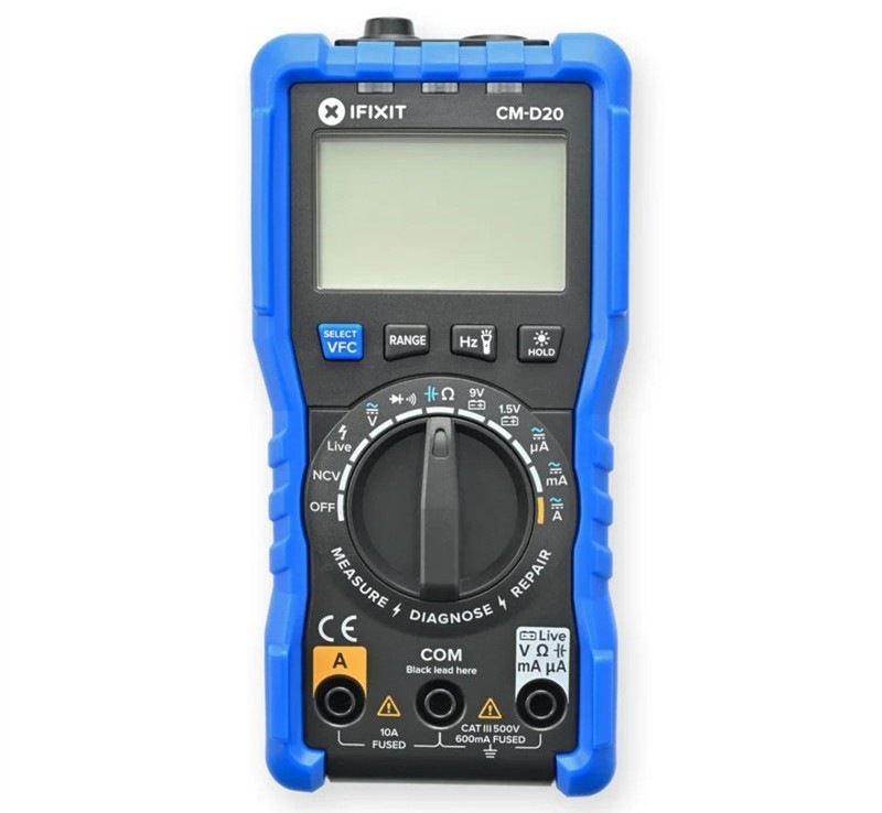 Multimeter iFixit IF0101 Multimeter iFixit IF0101 obsahuje prehľadný štvormiestny LCD displej s podsvietením
