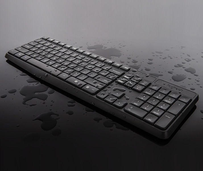 Klávesnica s myšou Logitech Wireless Combo MK235, CZ sivá