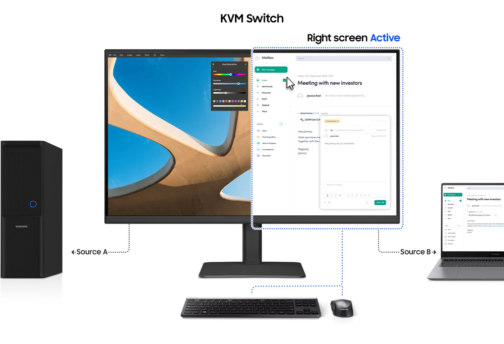 Monitor Samsung ViewFinity S8 čierny Samsung ViewFinity S6 (S60UD)
