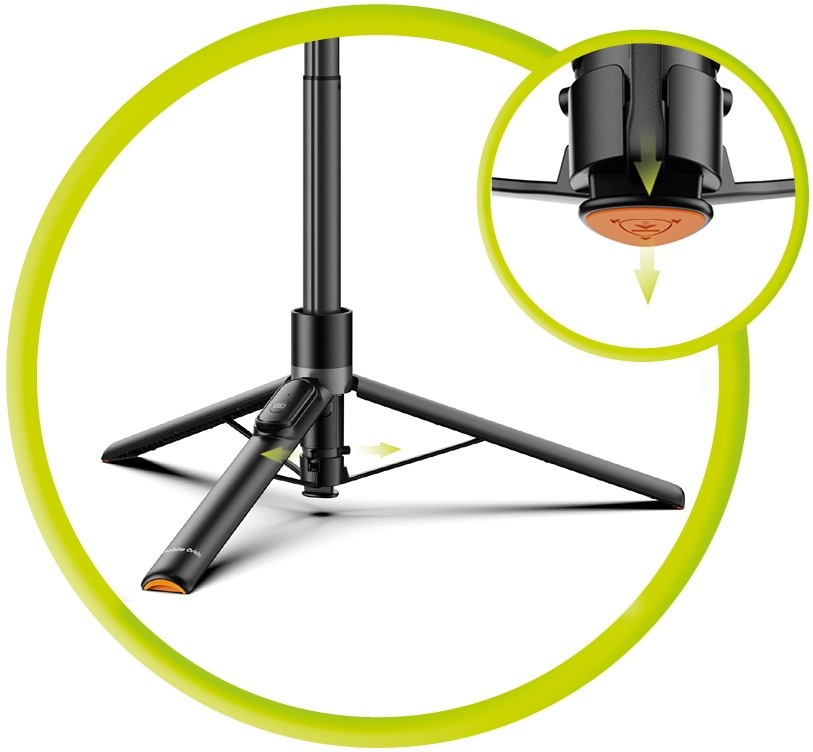 Selfie tyč Mobile Origin Magnetic Selfie Stick Tripod S2 čierna