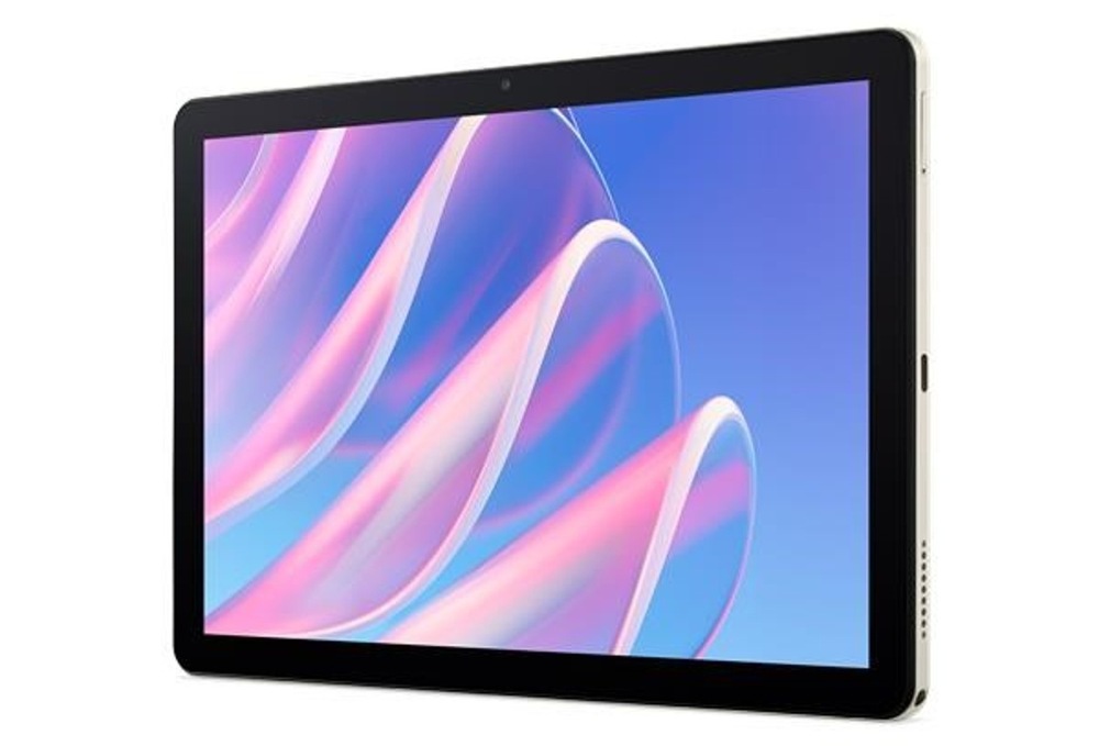 Tablet Acer Iconia A10 (A10-31M-A4V5) 4 GB / 128 GB strieborný Tablet Acer Iconia A10 (A10-31M-A4V5) spredu zapnutý