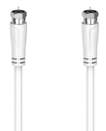 Koaxiálny kábel Hama F-vidlica 90 dB, 5 m biely Koaxiálny kábel Hama F-vidlica 90 dB, 5 m biely
