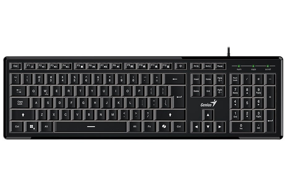 Klávesnica Genius Slimstar 820, Copilot, CZ/SK layout čierna