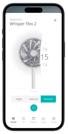 Ventilátor stojanový Duux DXCF71 Whisper Flex 2 Smart, white biely Ventilátor stojanový Duux DXCF71 Whisper Flex 2 Smart, white