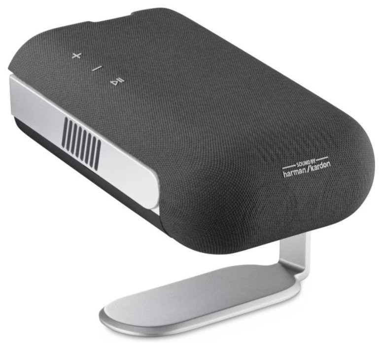 Projektor ViewSonic M1 Max sivý Zažite na vlastné uši pohlcujúce silu vstavaných reproduktorov Harman Kardon.