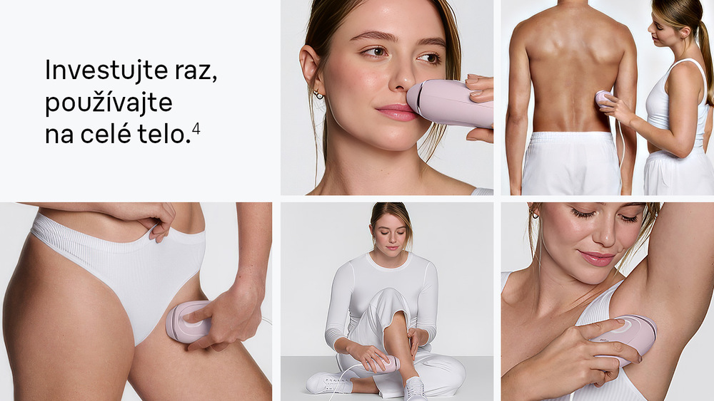 Epilátor Braun Silk-expert Mini IPL1100 ružový Použitie Braun IPL1111 Silk·expert Mini na rôzne časti tela