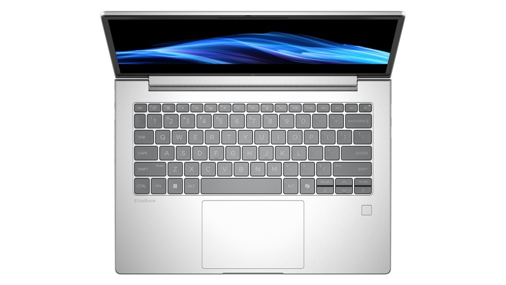 Notebook HP Elitebook 6 G2a 14" strieborný Pohľad zhora na klávesnici notebooku HP Elitebook 6 G2a 14"