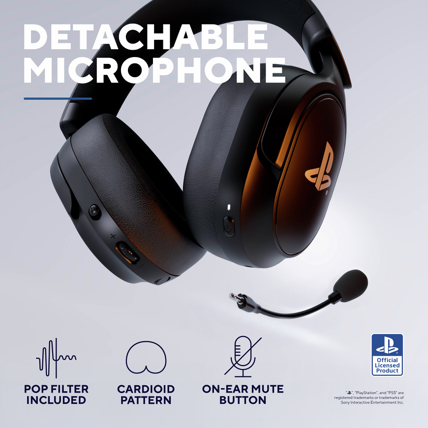 Odnímateľný mikrofón headsetu Trust GXT 499 Forta Wireless for PS5 s pop filtrom