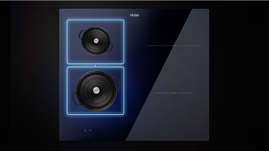Indukčná varná doska Haier HAIFB64TFTCS čierna Spojené varné zóny dosky Haier HAIFB64TFTCS