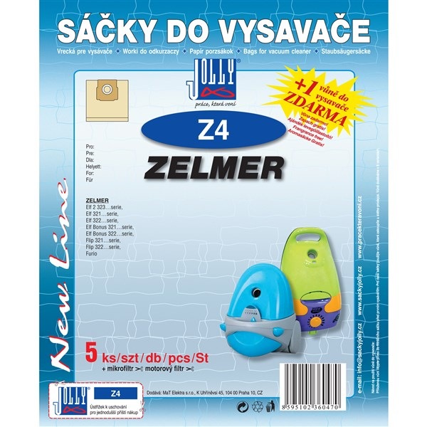 Vrecká do vysávača Zelmer, jednoduchá inštalácia