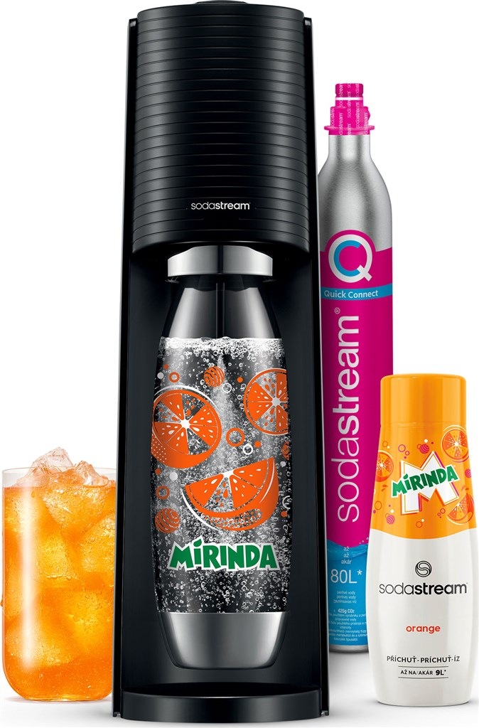 Výrobník sódovej vody SodaStream Terra Black MIRINDA Mpack čierny Výrobník sódovej vody SodaStream Terra Black MIRINDA Mpack čierny