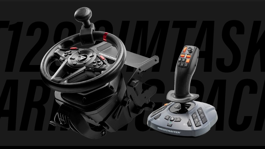 Volant T128 s joystickom SimTask na ovládanie poľnohospodárskych strojov