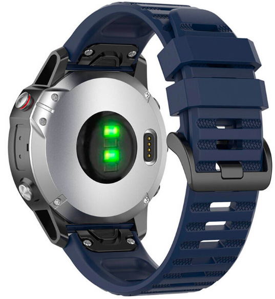 Remienok FIXED Silicone Strap na Garmin QuickFit 22 mm - modrý