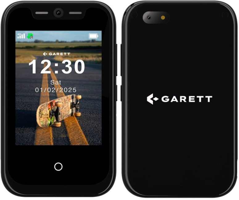 Detský mobilný telefón Garett Smartphone OneKid v čiernej farbe s 2,8 palcovým displejom