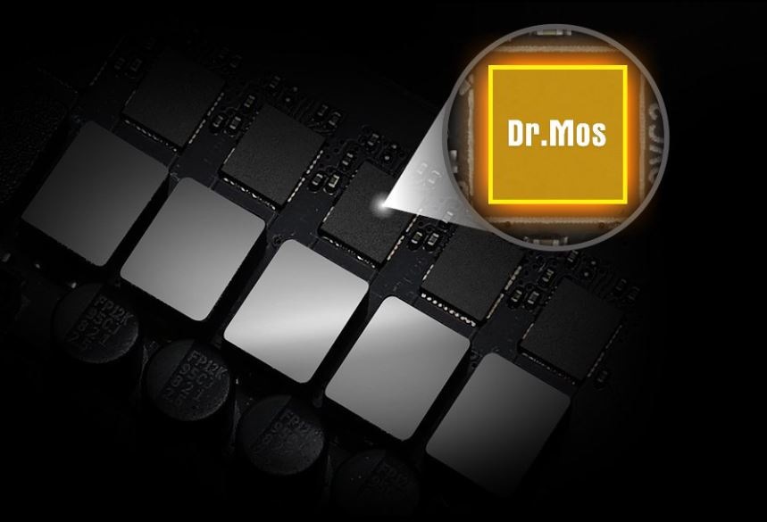 Základná doska ASRock B760M PRO RS MB ASRock B760M PRE RS s detailom na Dr.MOS