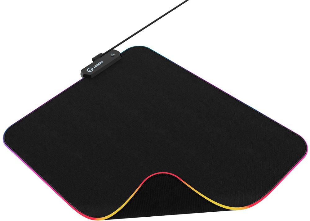Podložka pod myš Lorgar Steller 913 (M), 36 × 30 cm čierna Podložka pod myš Lorgar Steller 913 M RGB okraje