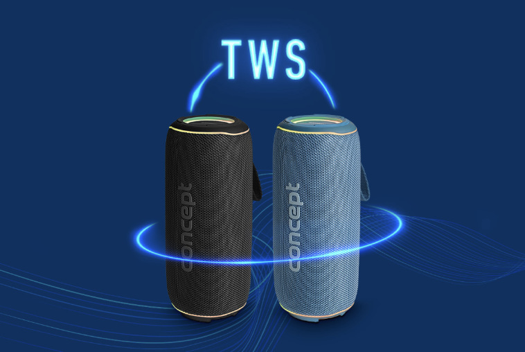 Bezdrôtové prepojenie reproduktorov Concept SoundJoy BR5530 a BR5532 pomocou funkcie TWS